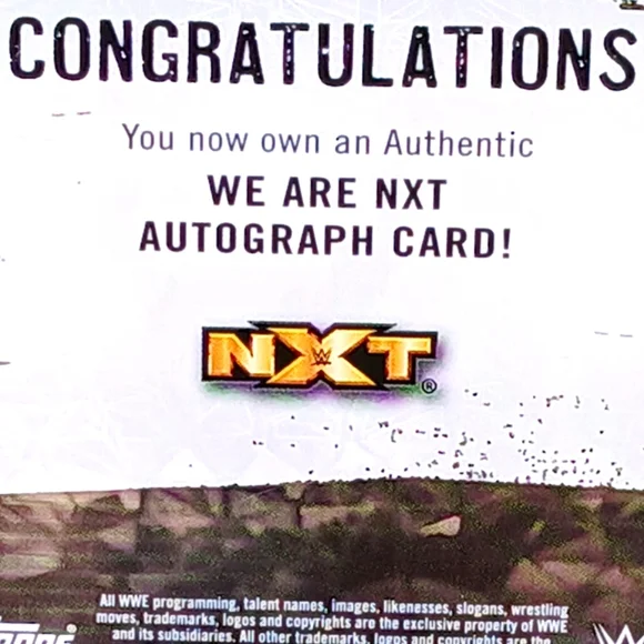 WWE Trading Cards Zack Gibson AND SHANTE The ADONIS Authentic Autographed NXT - Picture 14 of 14